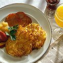 Potato Pancakes with Canadian Bacon