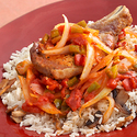 Pork Chops Marengo with Mushroom Rice